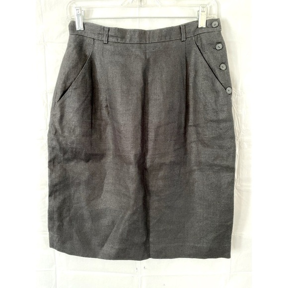 Liz Claiborne Womens Skirt Linen‎ SZ 8 Vintage 80s Lined French Country Style - Picture 1 of 10